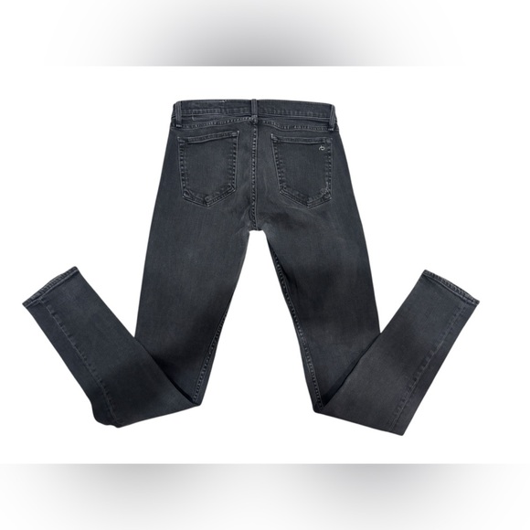 Rag & Bone Men's Size 32 Black Distressed Standard Issue Fit 1 Extra Slim Jeans - Picture 9 of 10